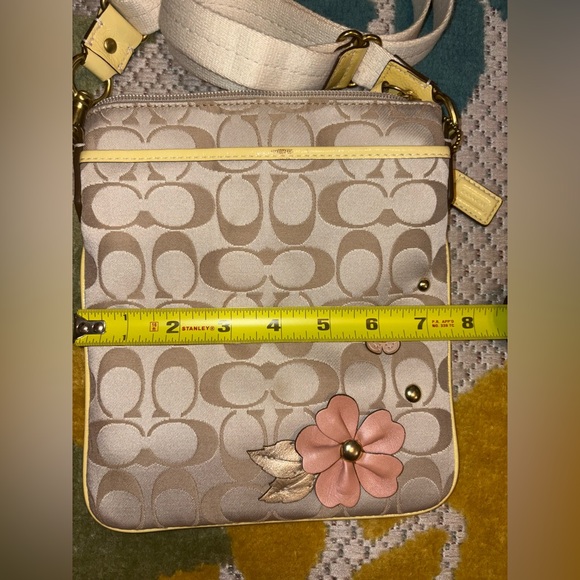 Coach Signature Crossbody Bag with Floral Appliqué - Picture 15 of 15